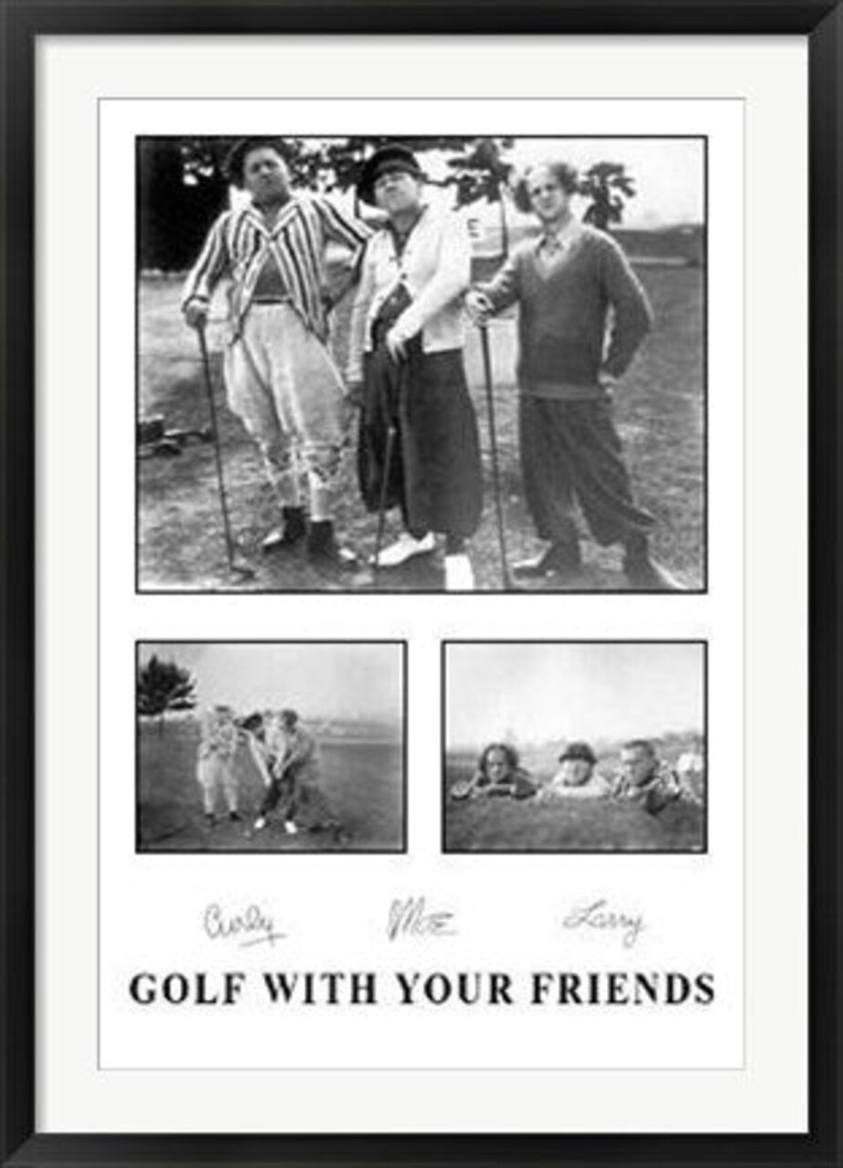 Framed Art The Three Stooges: Golf with Your Friends by Anon 36 x 24